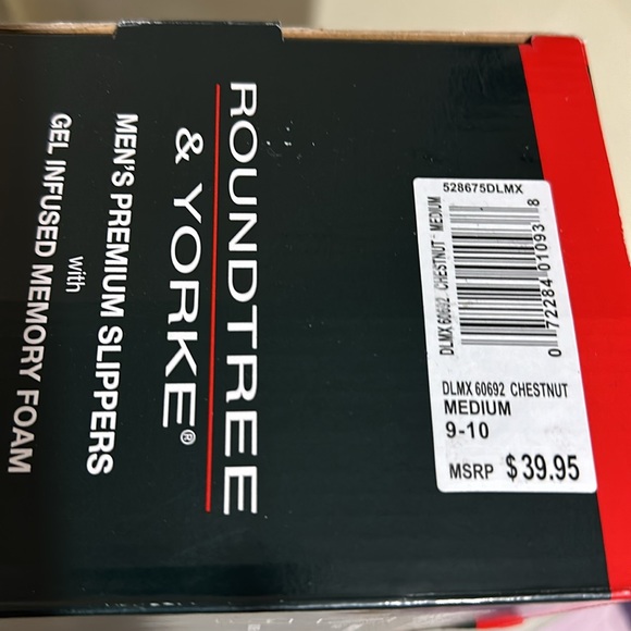 NIB Roundtree Men’s Premium Slippers Indoor/Outdoor - Picture 3 of 3